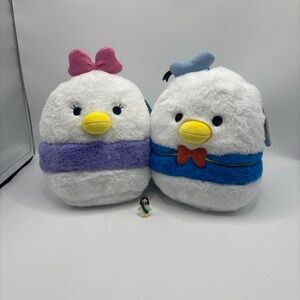 Squishmallows Disney 8” Donald and Daisy Duck, soft Collectable